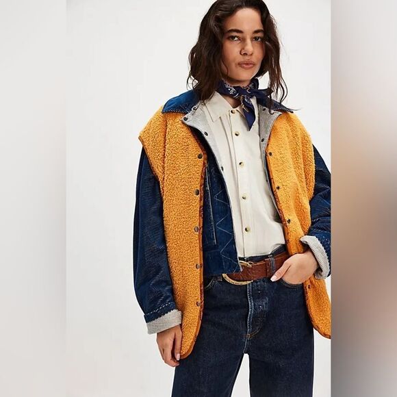 Free People Jackets & Blazers - Free People Outlaw Sherpa Vest